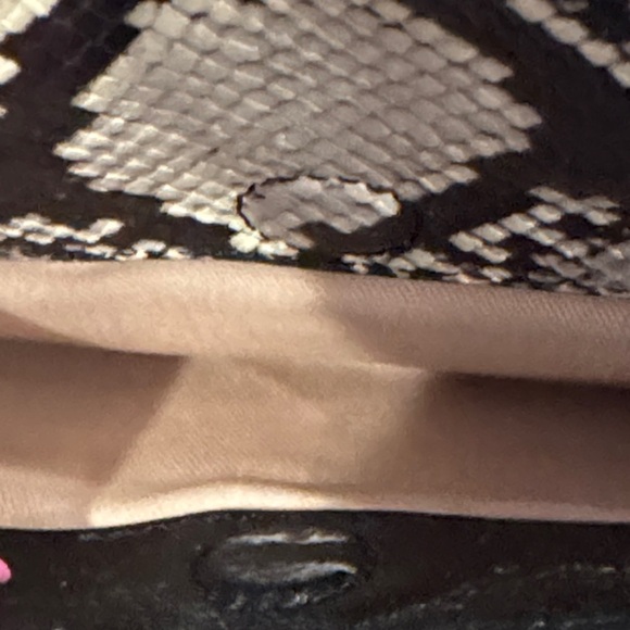 Rebecca Minkoff Jean Chain Link Natural Python Embossed Convertable Clutch NWT - Picture 7 of 13